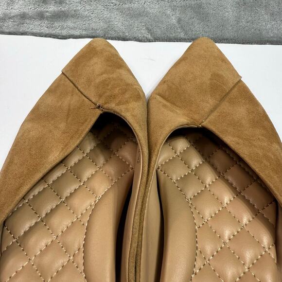 Birdies The Swan Golden Oak Suede Pointed Toe Mule Size 8.5 Slipon Comfort READ - Picture 8 of 16